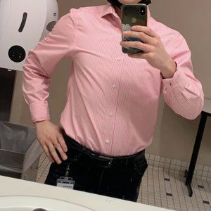 Pink Plaid Formal Button Down